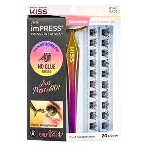 KISS IMPRESS NO GLUE VOLUME FALSIES NIB